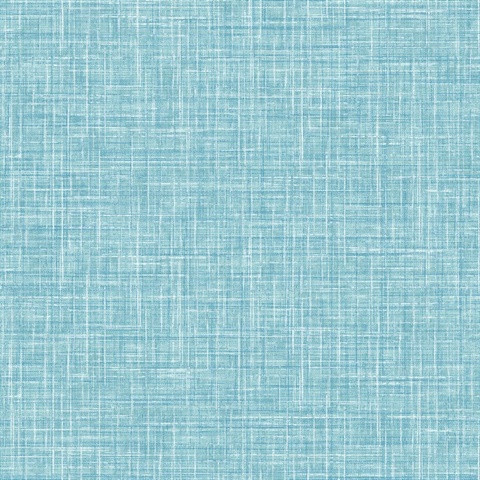 Emerson Light Blue Faux Linen Textured Wallpaper