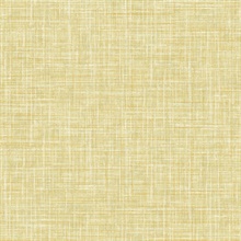 Emerson Yellow Faux Linen Textured Wallpaper