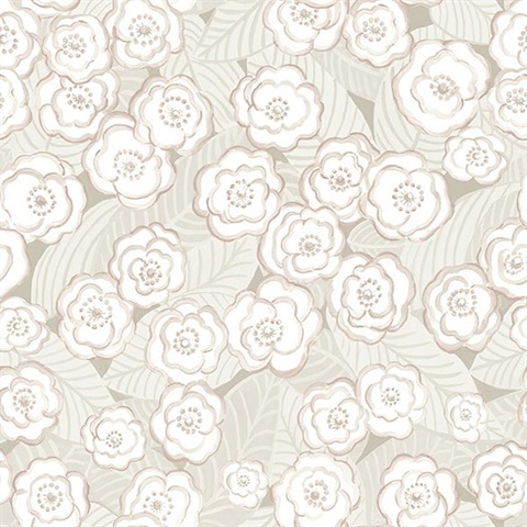 Emery Mauve Floral Wallpaper