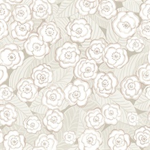 Emery Mauve Floral Wallpaper