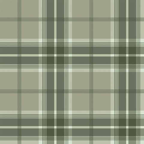 Emma Evergreen Plaid Wallpaper