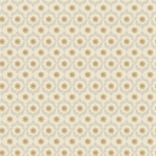Emma Light Taupe Floral Medallion Wallpaper