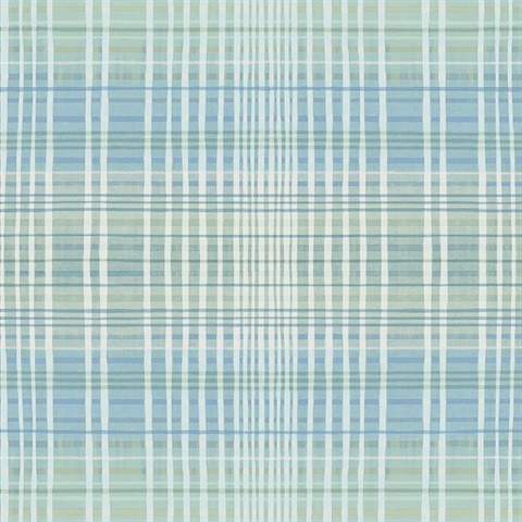 Endless Plaid Blue Wallpaper