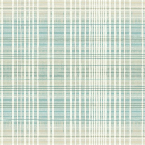 Endless Plaid Green Wallpaper