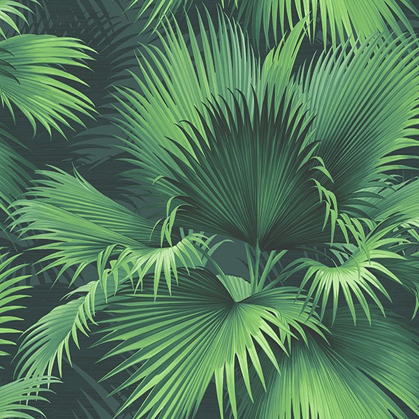 Endless Summer Dark Green Palm Wallpaper | PS40104 | Modern Botantical