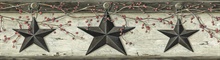 Ennis Grey Rustic Barn Star Border