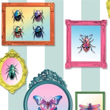 Entomology Gallery Blue Wallpaper