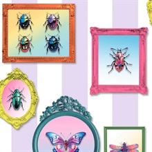 Entomology Gallery Purple Wallpaper