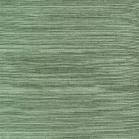 Enya Leaf Green Sisal Wallpaper