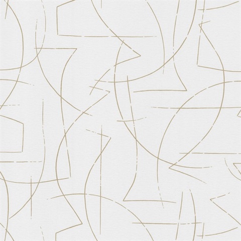 Enzo Ivory Abstract 54" Commercial Grade Wallpaper