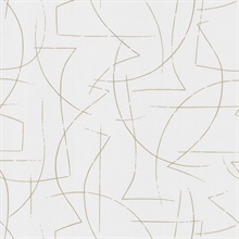 Enzo Ivory Abstract 54" Commercial Grade Wallpaper
