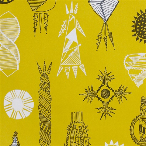 Equinox - Mustard colourway wallpaper