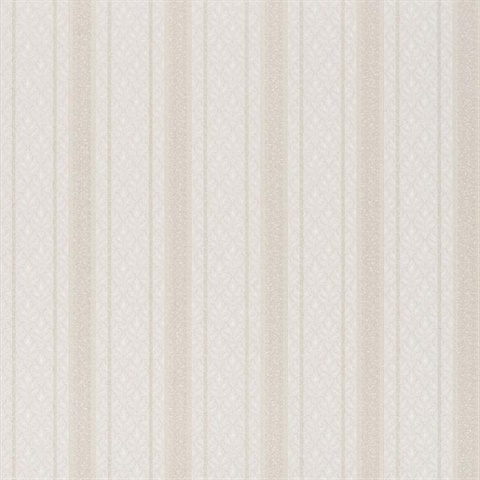 Ercole White Brocade Stripe