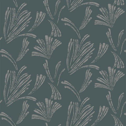 Ermine Teal Abstract Modern Wallpaper