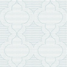 Ernest Blue Quilted Quatrefoil Wallpaper