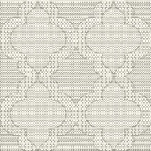 Ernest Charcoal Quilted Quatrefoil Wallpaper