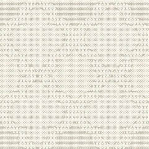 Ernest Taupe Quilted Quatrefoil Wallpaper