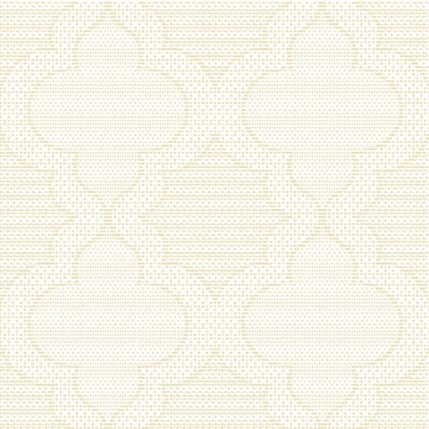 Ernest Yellow Quilted Quatrefoil Wallpaper