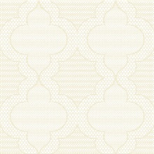 Ernest Yellow Quilted Quatrefoil Wallpaper