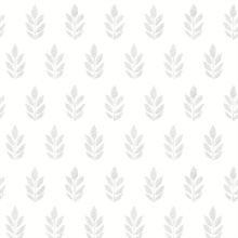 Ervic Light Grey Tulip Leaf Block Wallpaper