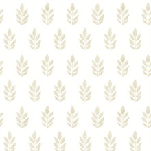 Ervic Neutral Tulip Leaf Block Wallpaper