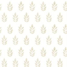 Ervic Neutral Tulip Leaf Block Wallpaper