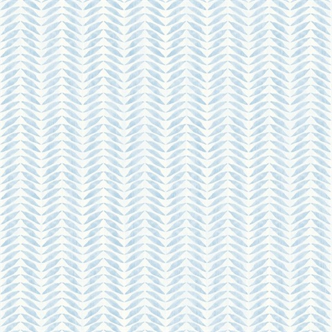 Espalier Sky Blue Chevron Stripe