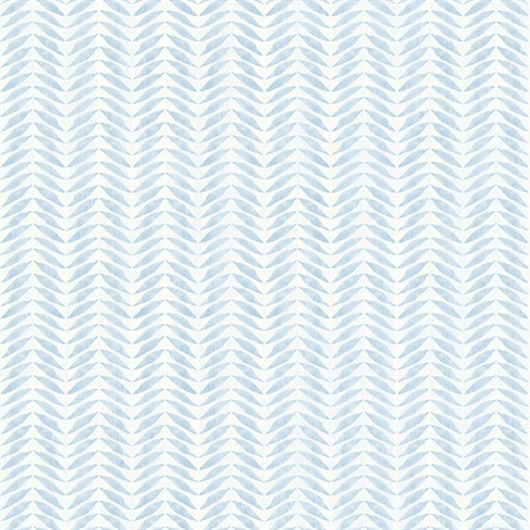 Espalier Sky Blue Chevron Stripe