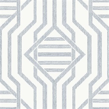 Essex Dark Blue Geometric Wallpaper