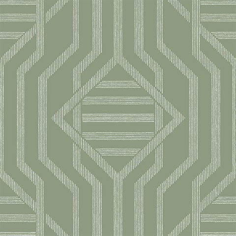 Essex Green Geometric Wallpaper