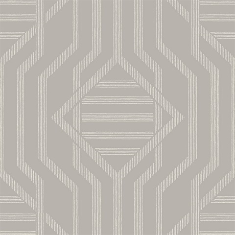 Essex Light Grey Geometric Wallpaper