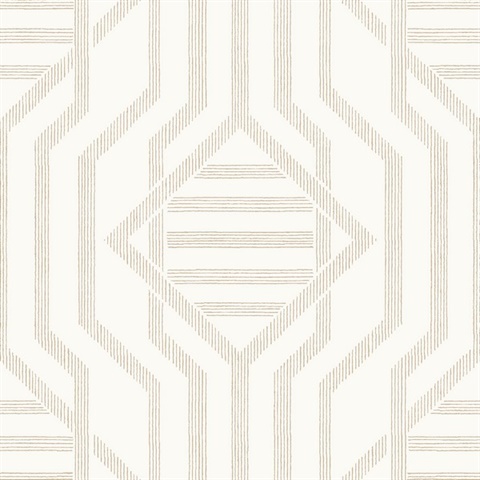Essex Wheat Geometric Wallpaper
