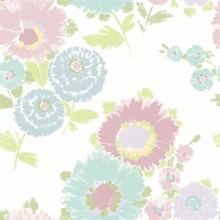 Essie Pastel Painterly Floral Wallpaper