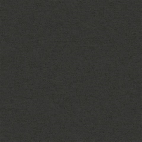 Estefan Black Faux Linen Texture Wallpaper