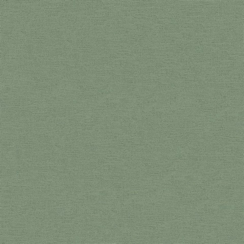 Estefan Dark Green Faux Linen Texture Wallpaper
