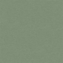 Estefan Dark Green Faux Linen Texture Wallpaper