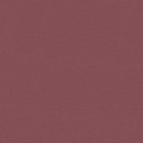 Estefan Maroon Faux Linen Texture Wallpaper