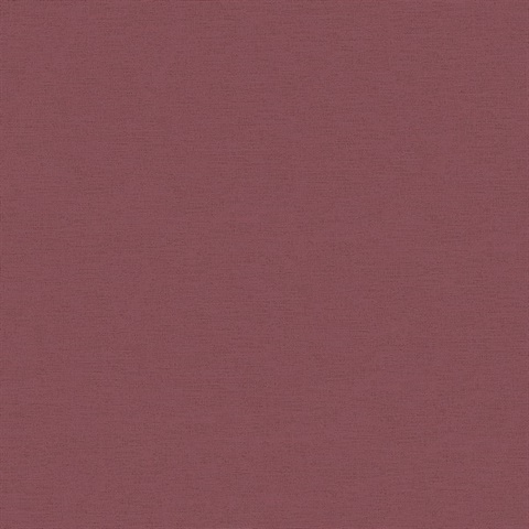 Estefan Maroon Faux Linen Texture Wallpaper