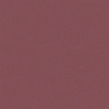 Estefan Maroon Faux Linen Texture Wallpaper