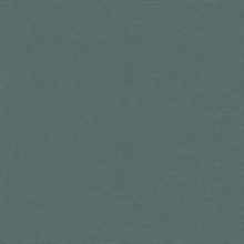 Estefan Teal Faux Linen Texture Wallpaper