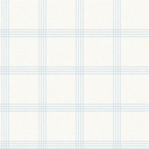 Blue White Plaid Wallpaper