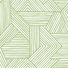Etched Geometric Spring Green Peel and Stick Wallpaper