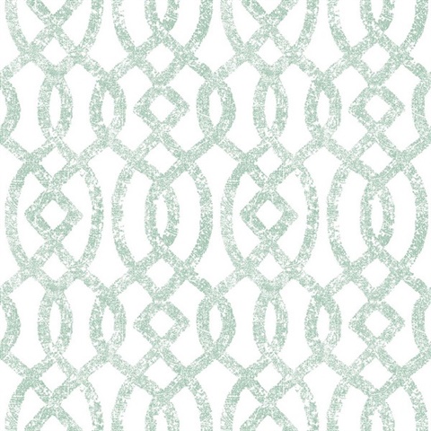 Ethereal Sea Green Trellis