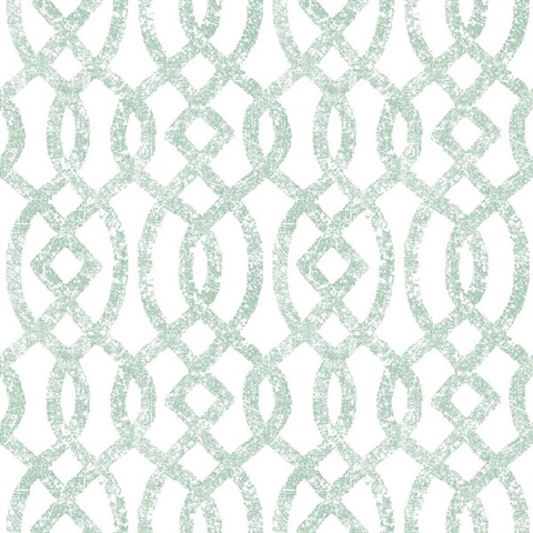 Ethereal Sea Green Trellis