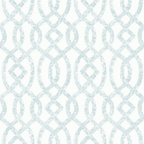 Ethereal Sky Blue Trellis
