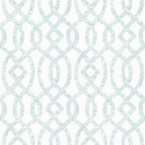 Ethereal Sky Blue Trellis