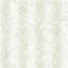 Evelin Cream Ornate Stripe Wallpaper