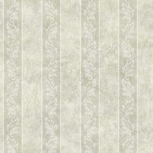 Evelin Grey Ornate Stripe Wallpaper