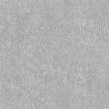 Everett Silver Distressed Leather Texture Wallpaper