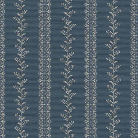 Everleigh Navy Blue Wallpaper